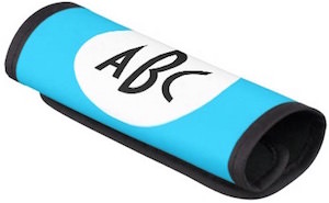 Aqua Monogram Luggage Handle Wrap