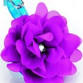 Purple Flower 3D Luggage Tag