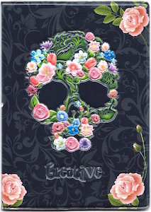 Flower Skull Passport Cover