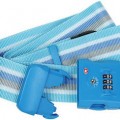 Light Blue Luggage Strap With TSA approved Combination Lock
