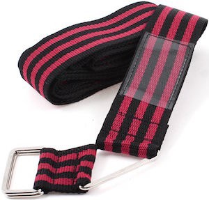 Red And Black Striped Luggage Strap