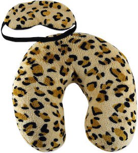 Animal Print Travel Pillow And Eye 