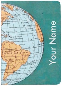 Personalized World Map Passport Cover