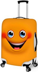 cute Orange Smiling Face Suitcase Cover