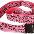 Pink Leopard Print Luggage Strap