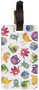 Colorful Monsters Luggage Tag