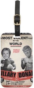 Hillary Clinton And Donald Trump Boxing Match Luggage Tag