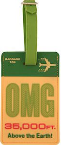 OMG 35000 Feet Above The Earth Luggage Tag