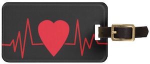 Heart Beat Luggage Tag
