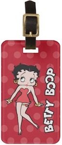 Red Betty Boop luggage tag