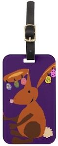 Funny Easter Bunny Luggage Tag