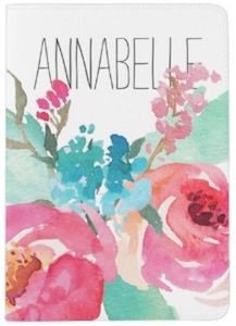 Watercolor Personalized Passport Cover