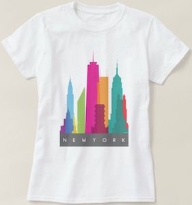 New York City Colorful Skyline T-Shirt