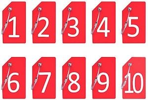 Numbered Luggage Tags