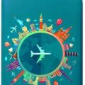 Fly Around The World Suitcase Cover
