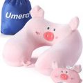Pig Travel Pillow and Eye Mask