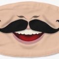 Smiling Mustache Face Mask